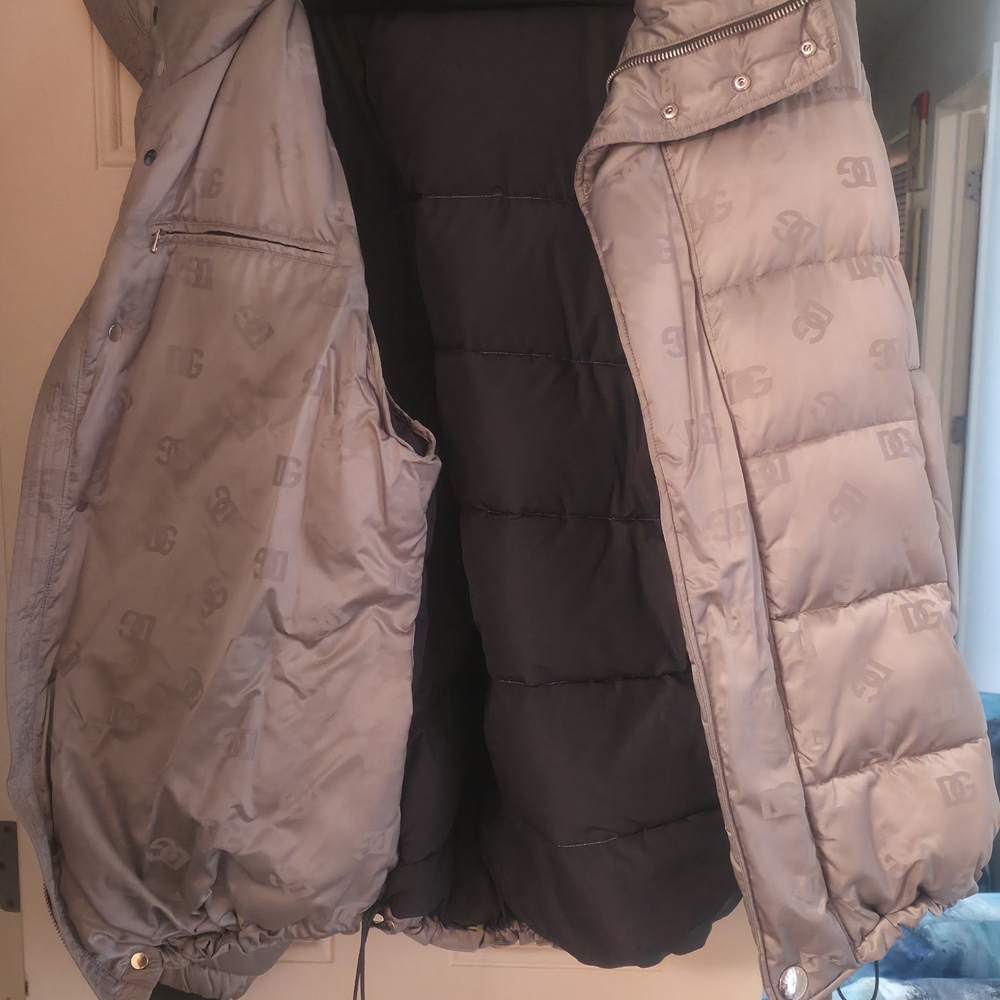 Gray and Black Puffer Jacket